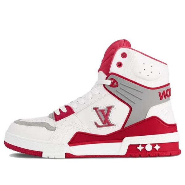 

Кроссовки lv ankle trainers 'white red grey' Louis Vuitton, белый