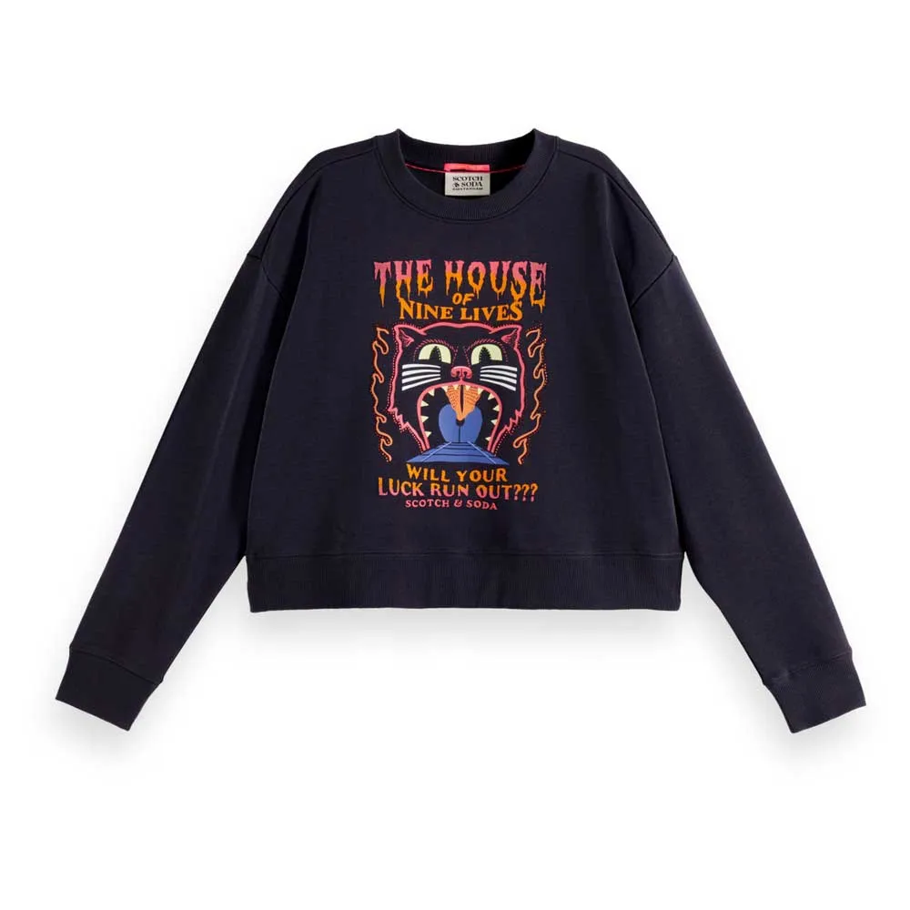 

Толстовка Scotch & Soda Rhinestone Loose Fit, черный