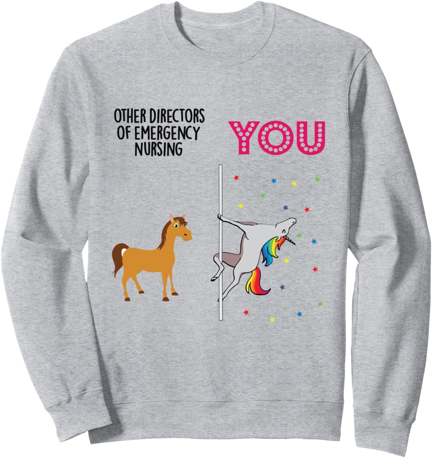 

Забавная толстовка с единорогом для директора отделения неотложной помощи Director Of Emergency Nursing Cute Gift, серый