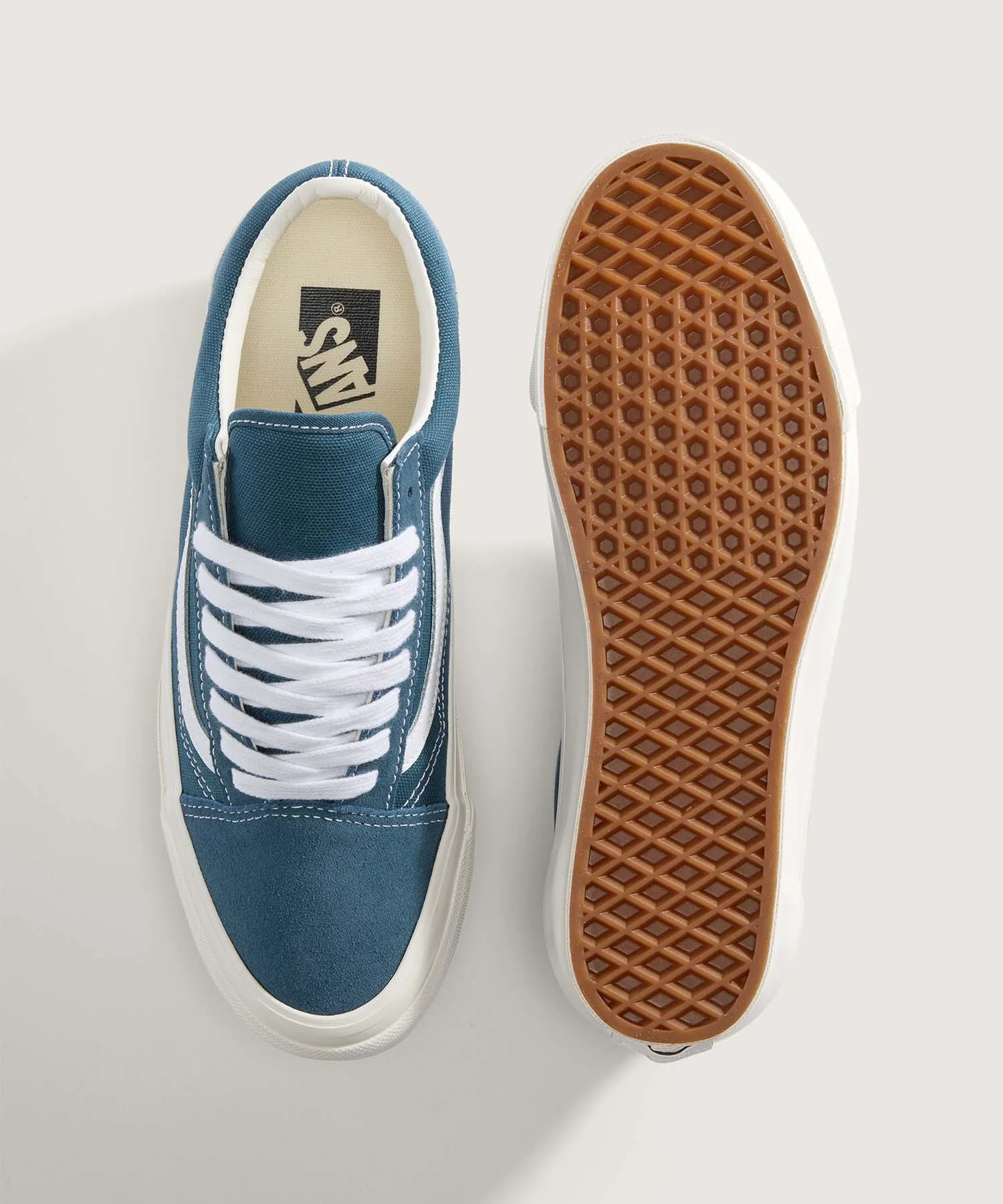Унисекс кеды из канваса VANS PREMIUM Old Skool серо-голубые — фото 3
