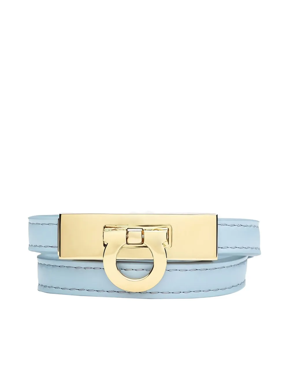 

Кожаный двойной браслет Ferragamo, синий
