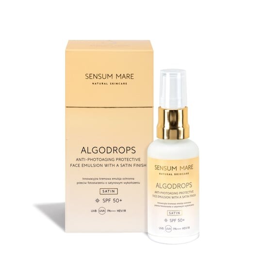

Инновационная кремовая защитная эмульсия, 50 мл Sensum Mare, Algodrops Satin Spf 50+