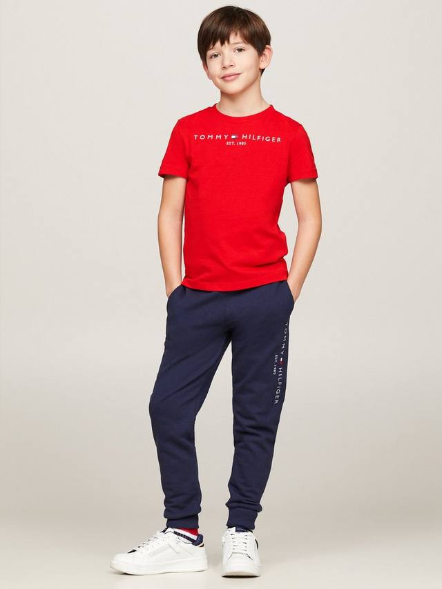 Детская футболка Essential с логотипом из органического хлопка Tommy Hilfiger, Deep Crimson Red — фото 4