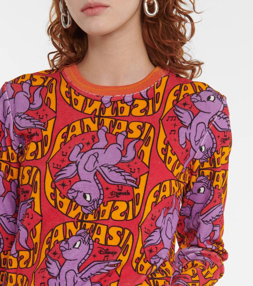 Топ из хлопкового махрового полотна с принтом Disney Stella McCartney, Multicolor — фото 4