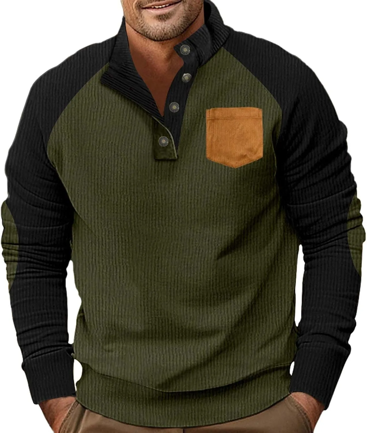 

Мужская рубашка из вельвета casual slim fit с длинным рукавом