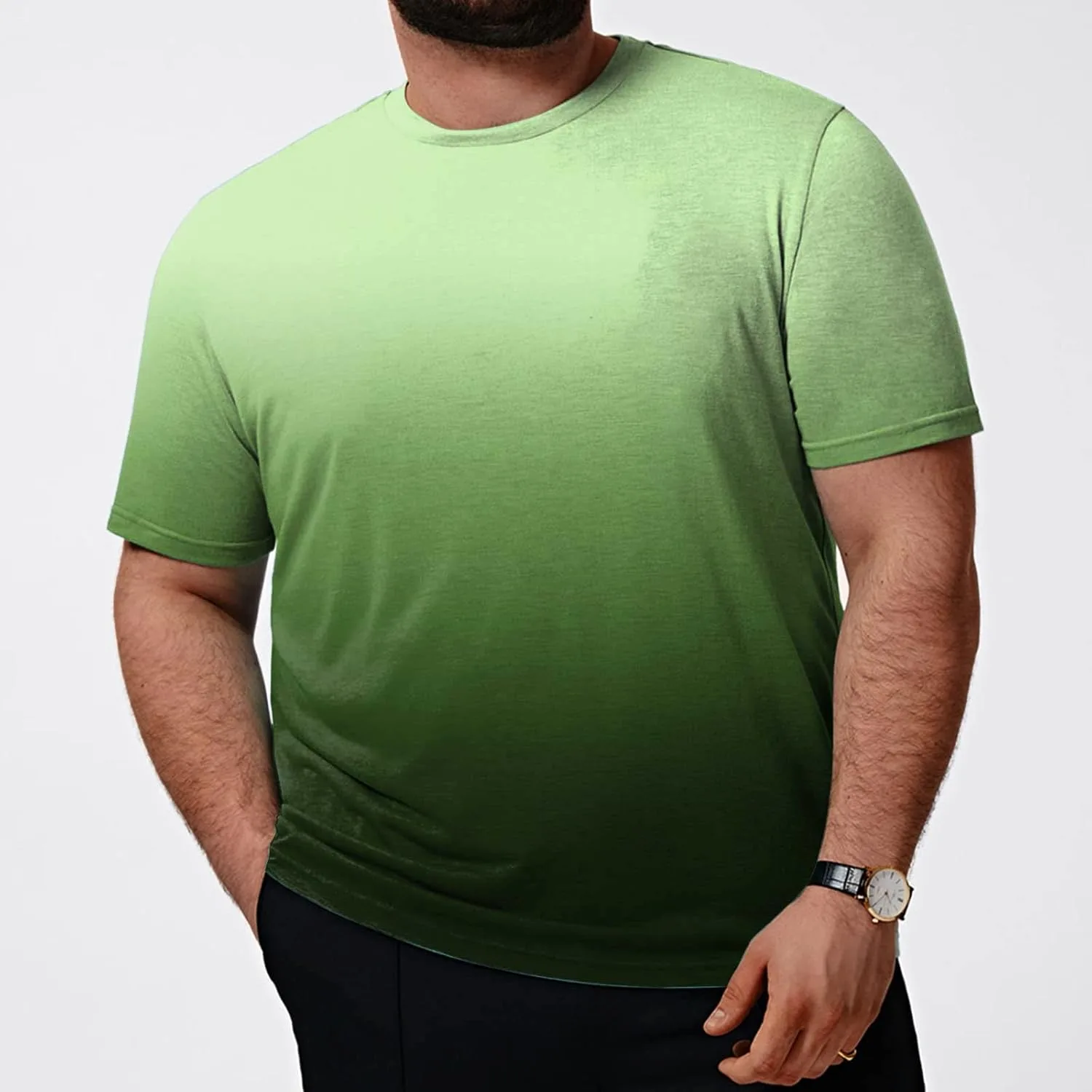 Мужская футболка Casual Gradient с коротким рукавом и круглым вырезом — фото 2