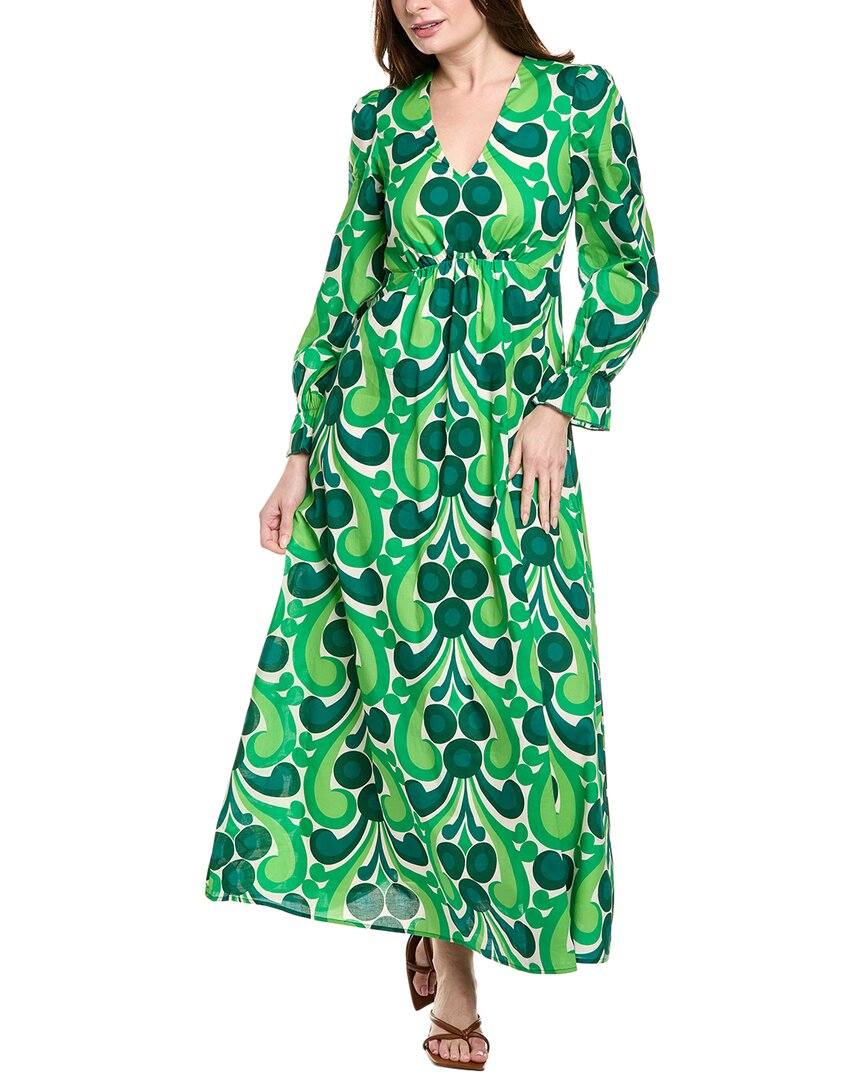 

Платье макси Flora Bea NYC Karley, зеленый