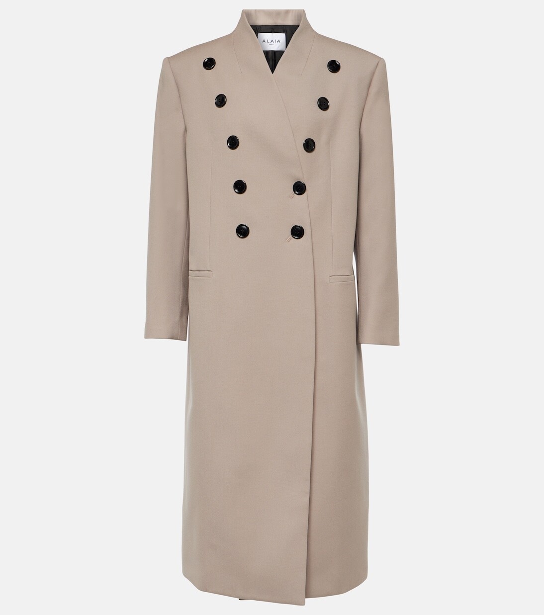 

Шерстяное пальто оверсайз Alaïa, бежевый