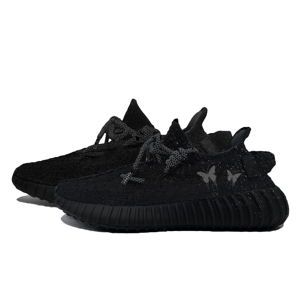 Adidas Originals Yeezy Boost 350 V2 повседневные кроссовки унисекс низкие бело-черные, цвет Black — фото 4