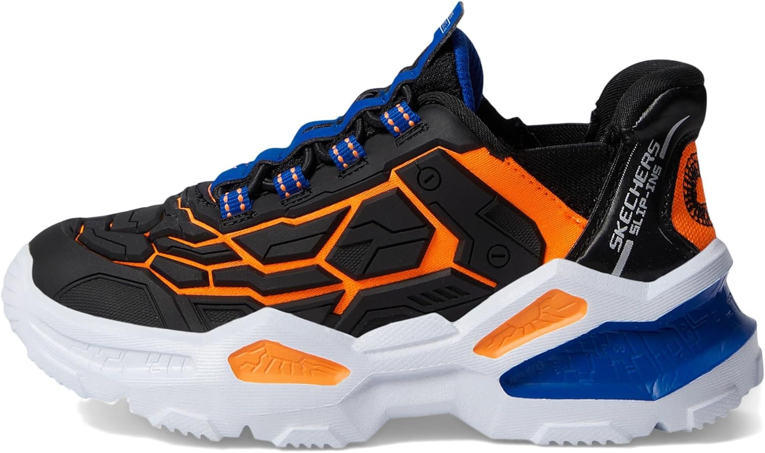 Кроссовки Skechers Unisex-Child Skech-Bots - Orbitron, черный/оранжевый — фото 4