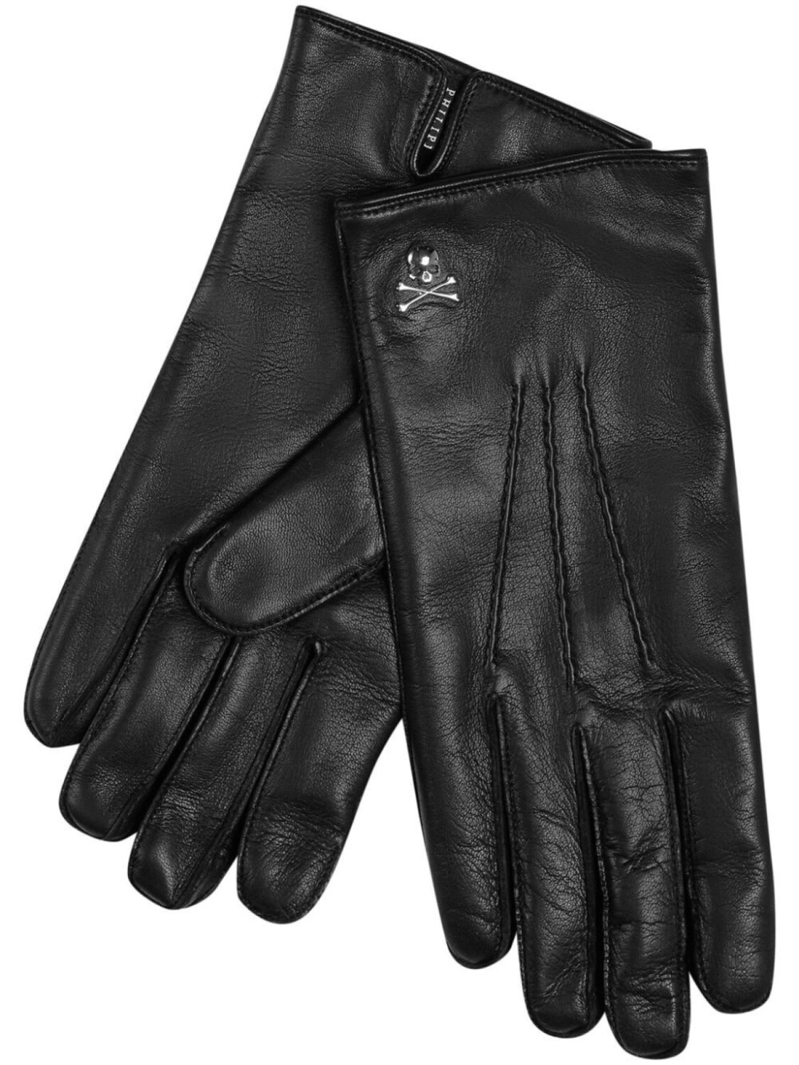

Philipp Plein перчатки с декором Skull, черный