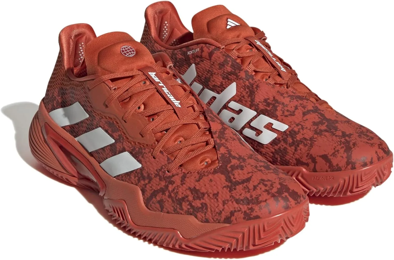 Мужские низкие бутсы Barricade M Clay (не для футбола) adidas, белый — фото 2