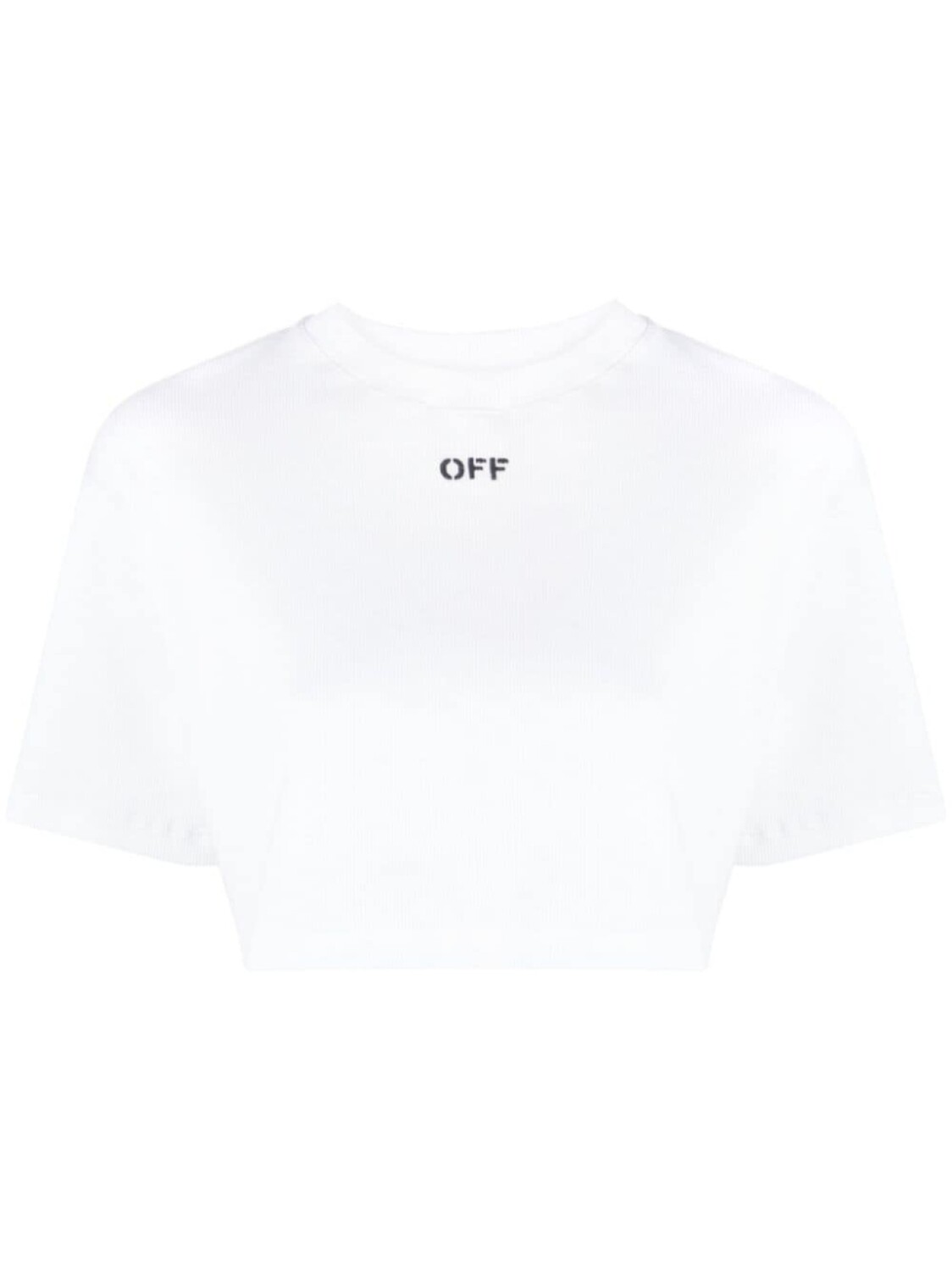 

Off-White укороченная футболка Off-Stamp, белый