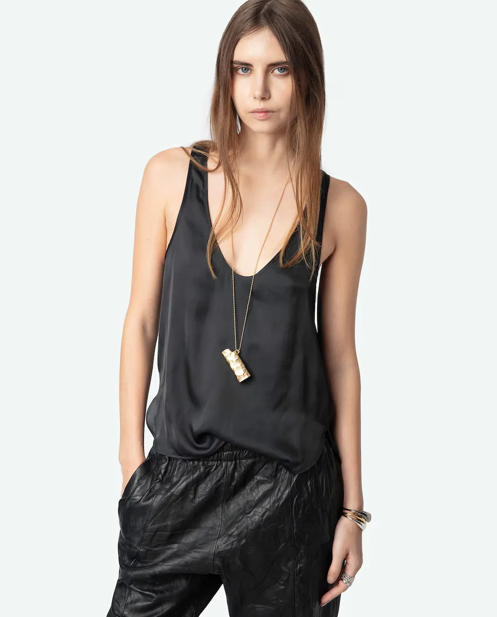 

Женский топ из атласа Tarys Zadig & Voltaire, чёрный