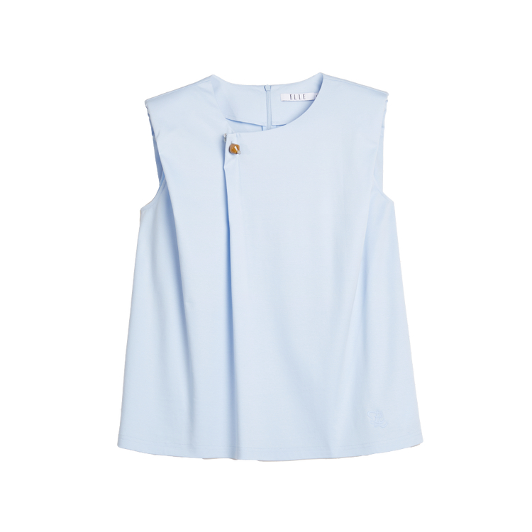 

ELLE Футболка Women's Light Blue Crew Neck тонкая прямая посадка
