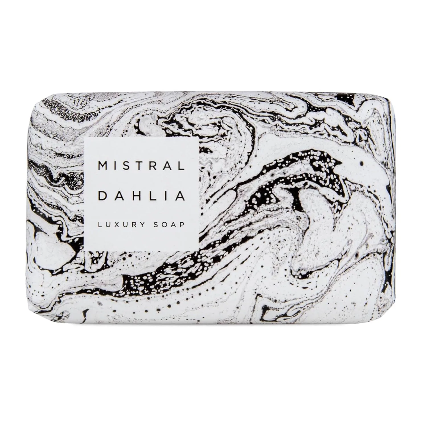Мыло Mistral Marbles French 7 oz Luxury Bar Soap Marbles Dahlia 198.45 г (1 шт.), white