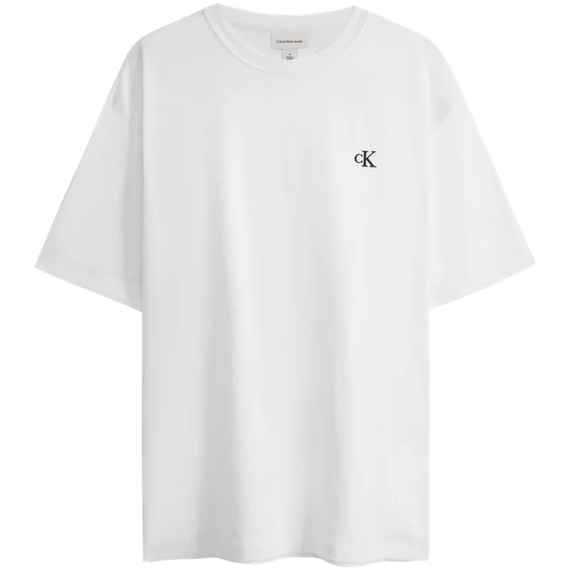Футболка с вышитым логотипом Calvin Klein, YAA-Bright White