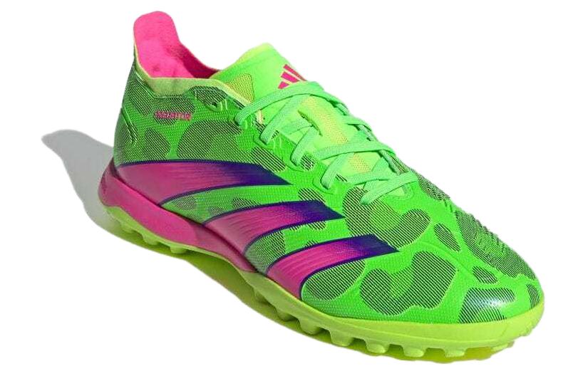 Adidas Predator League TF Резиновые Сломанные Шипы Амортизирующие Износостойкие Дышащие Футбольные Бутсы Унисекс Зеленый Фиолетовый — фото 3