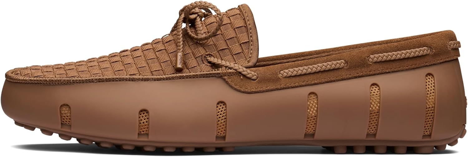 

Мужские лоферы SWIMS, мужские повседневные слипоны для лета, удобные стильные плетеные драйверные лоферы, модная обувь для пляжа, Nut-1