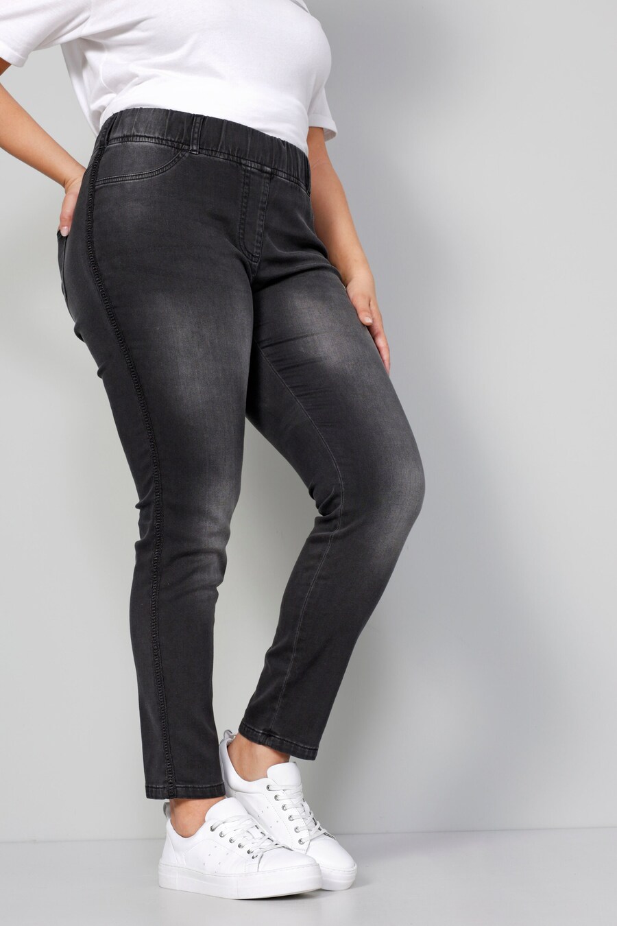 

Тканевые брюки MIAMODA Slim fit Pants, серый