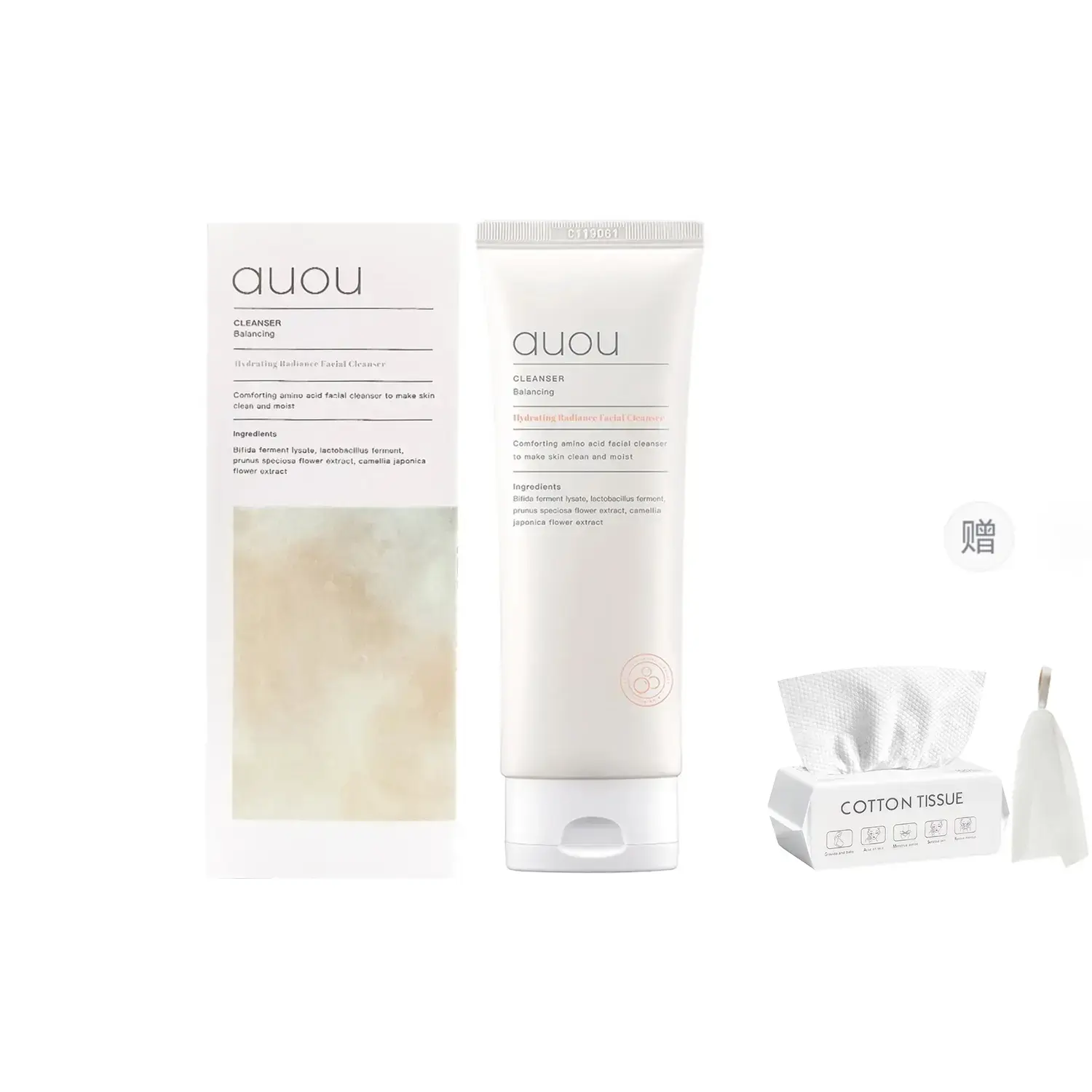 

Очищающее средство успокаивающее и увлажняющее очищение, увлажнение, контроль жирности и гидратация 120г/120г*2 Auou