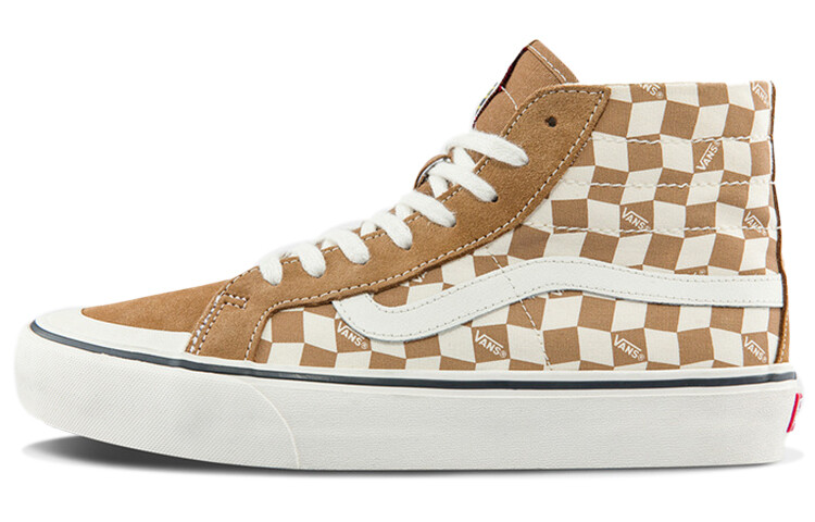 

Кроссовки Vans SK8-Hi High Top Casual Skate Shoes Unisex Brown White Grid