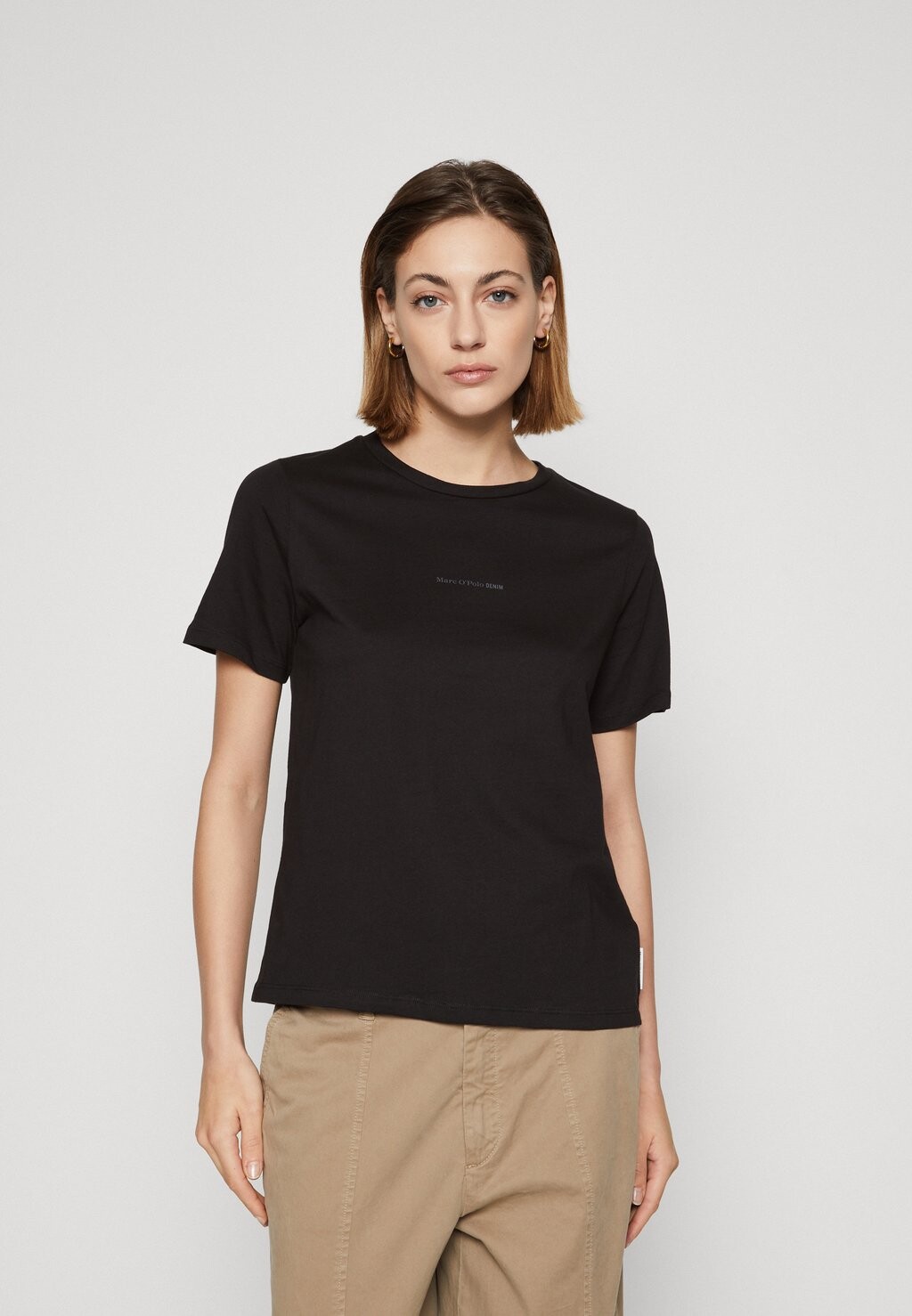 

Базовая футболка SHORTSLEEVE ROUNDNECK BASIC FIT WITH LOGO Marc O'Polo DENIM, цвет black