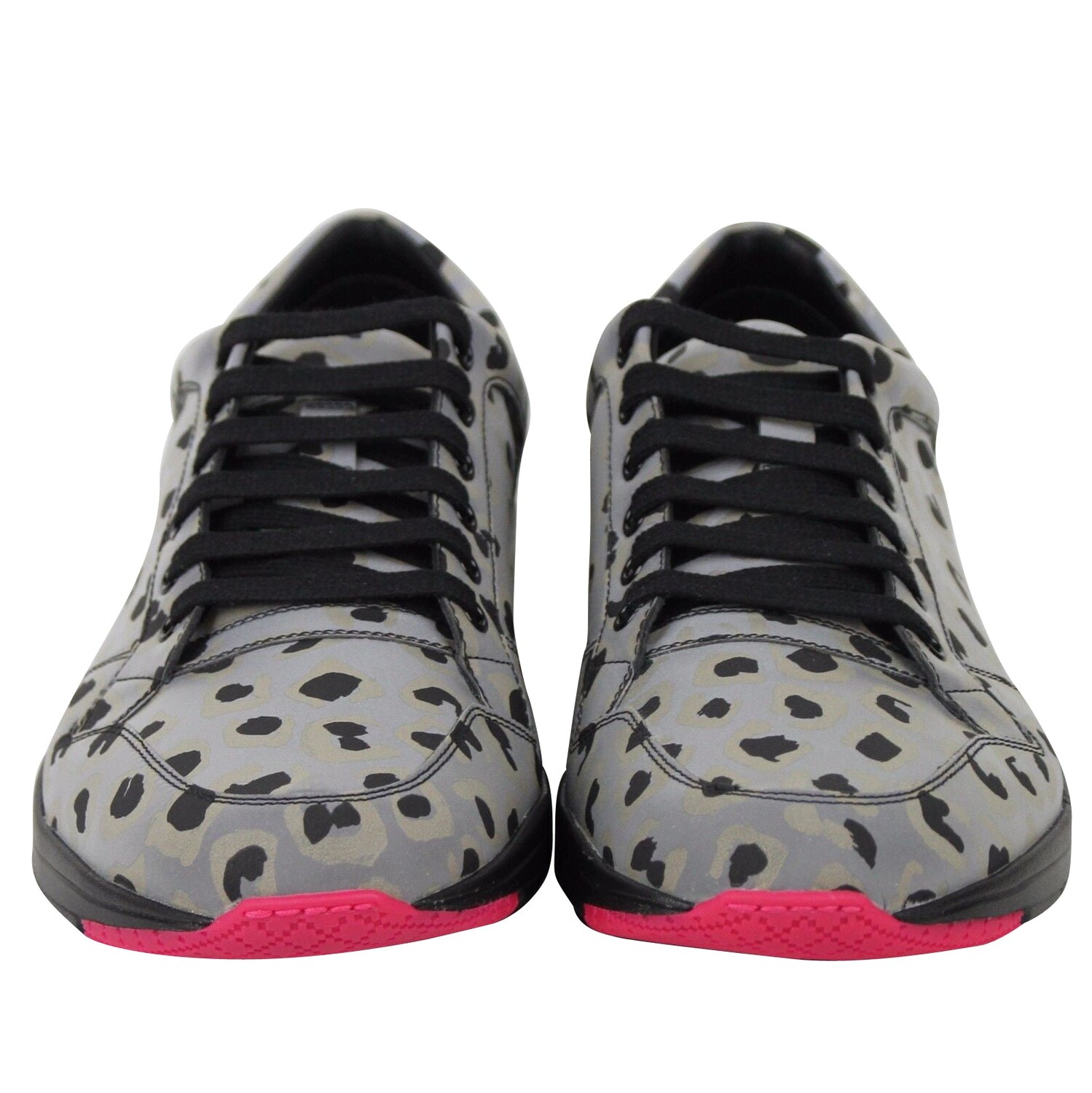 

Мужские беговые кроссовки Gucci Reflex из ткани с леопардовым принтом, серый