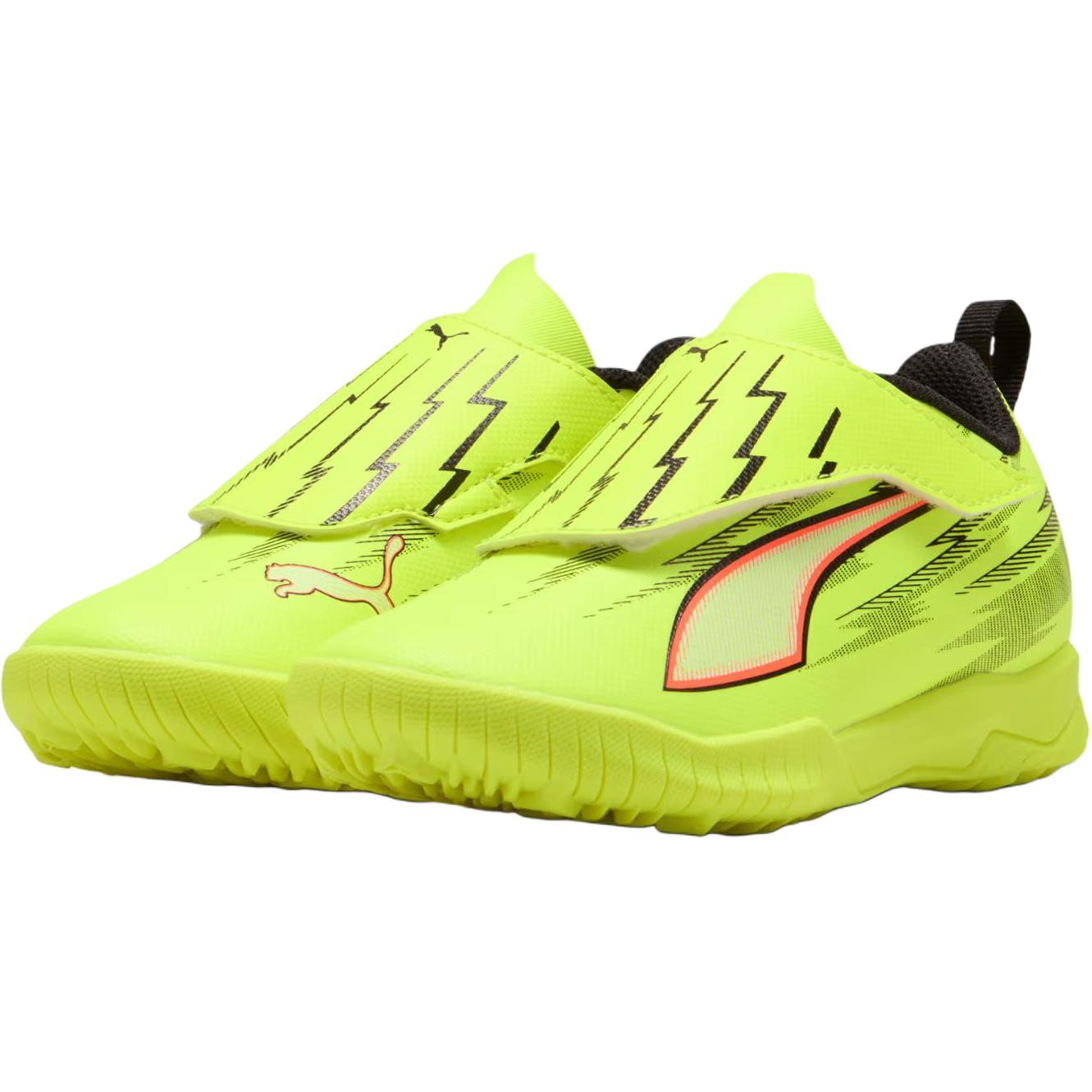 Puma Детские низкие футбольные бутсы Ultra Play желтого цвета — фото 4