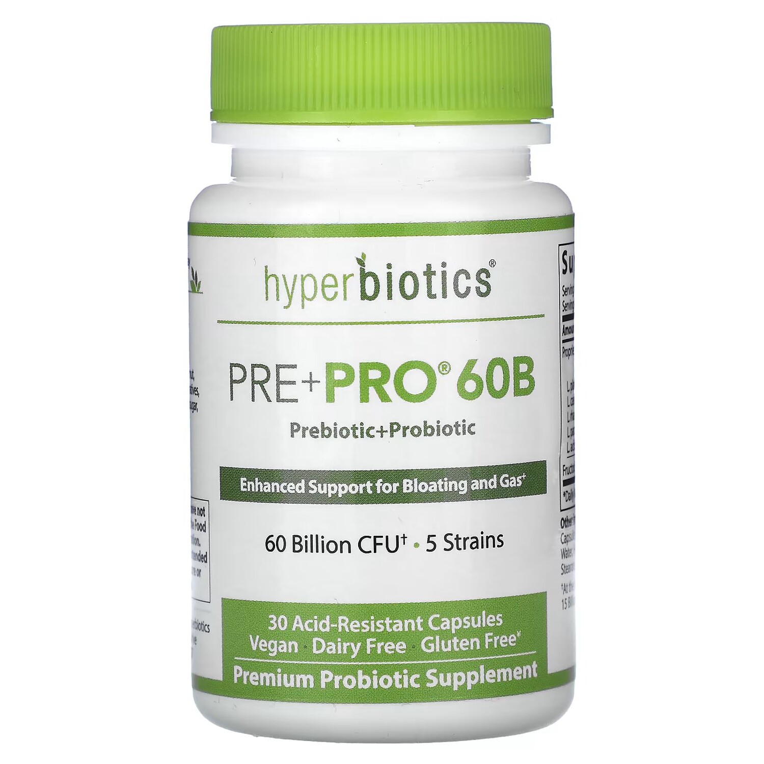 

Pre + Pro 60B, 60 миллиардов КОЕ, 30 кислотоустойчивых капсул Hyperbiotics