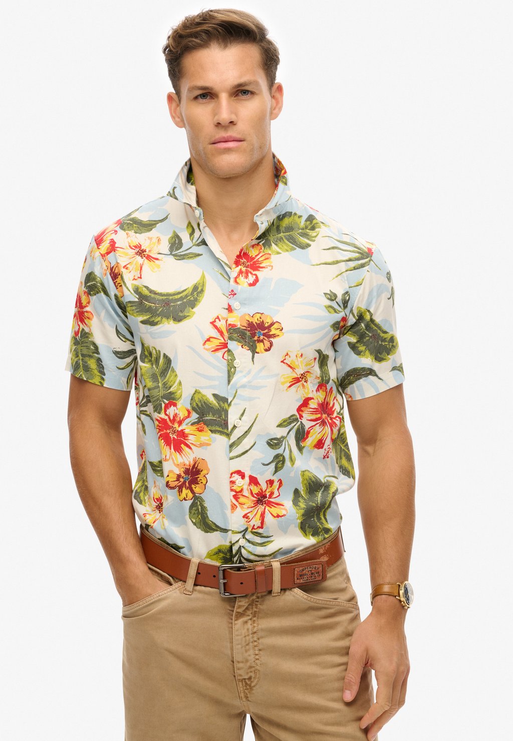 

Рубашка HAWAIIAN PRINTED Superdry, кремовый