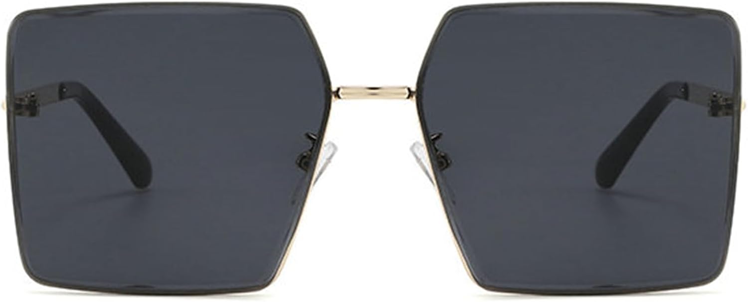 

Солнцезащитные очки Willochra в винтажном стиле, квадратные, без оправы, для женщин, роскошные, увеличенного размера, с градиентным переходом цвета, стильные, без оправы, защита от УФ-излучения UV400, C1