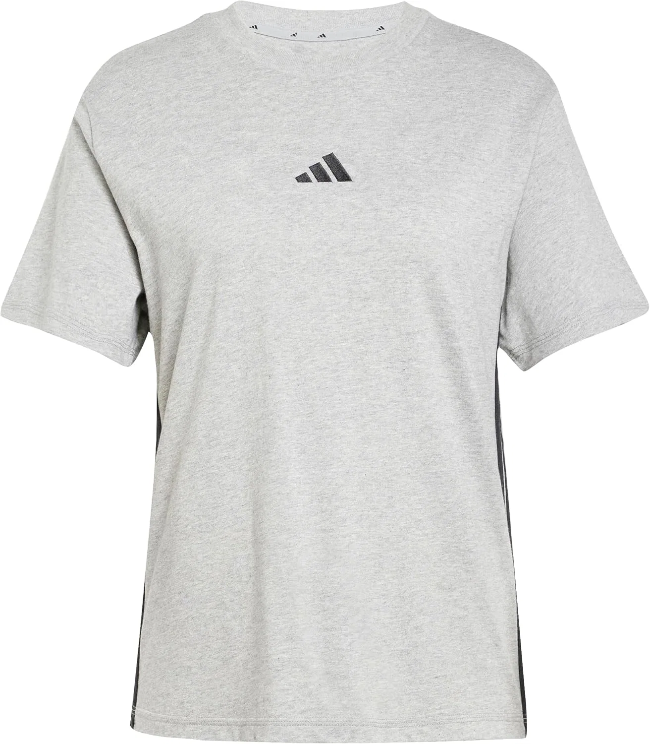 Женская футболка хлопок adidas, Medium Grey Heather/Black