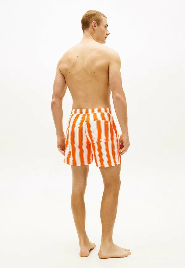 Основные плавательные шорты среднего размера на шнуровке Tommy Hilfiger, Summer Stripe Orange Hype — фото 3