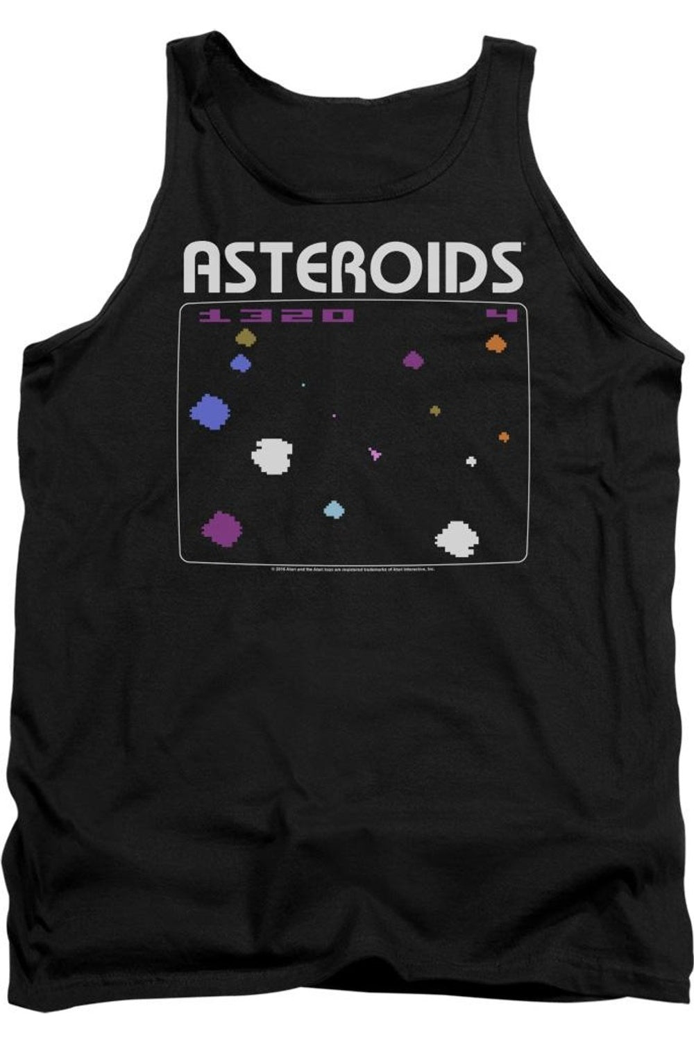 

Atari Asteroids короткий рукав экран мужская майка Gildan, черный