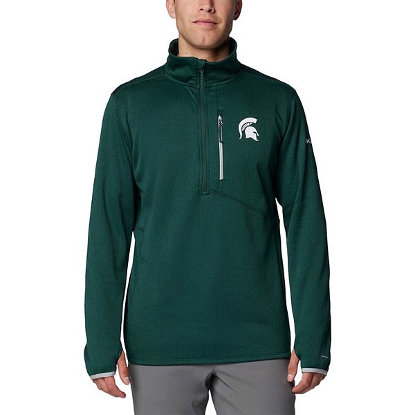 

Мужская зеленая куртка michigan state spartans park view grid fleece omni-wick с полузастежкой Columbia