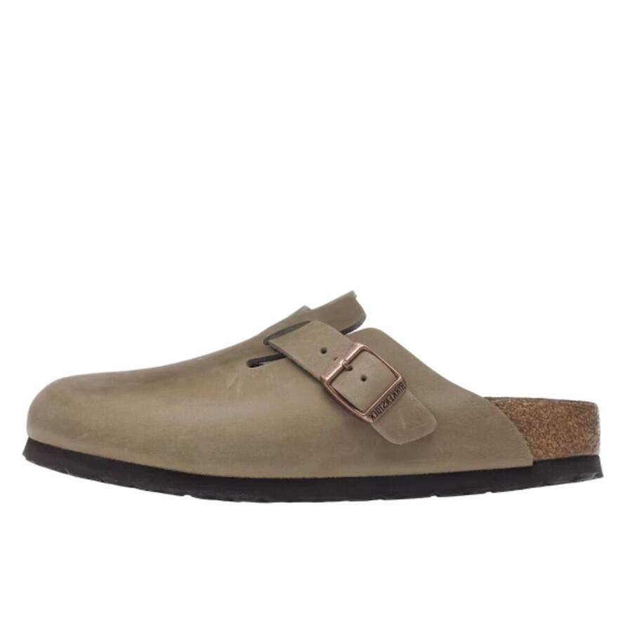 BIRKENSTOCK Ботинки Boston Soft Footbed из промасленной кожи табачно-коричневого цвета