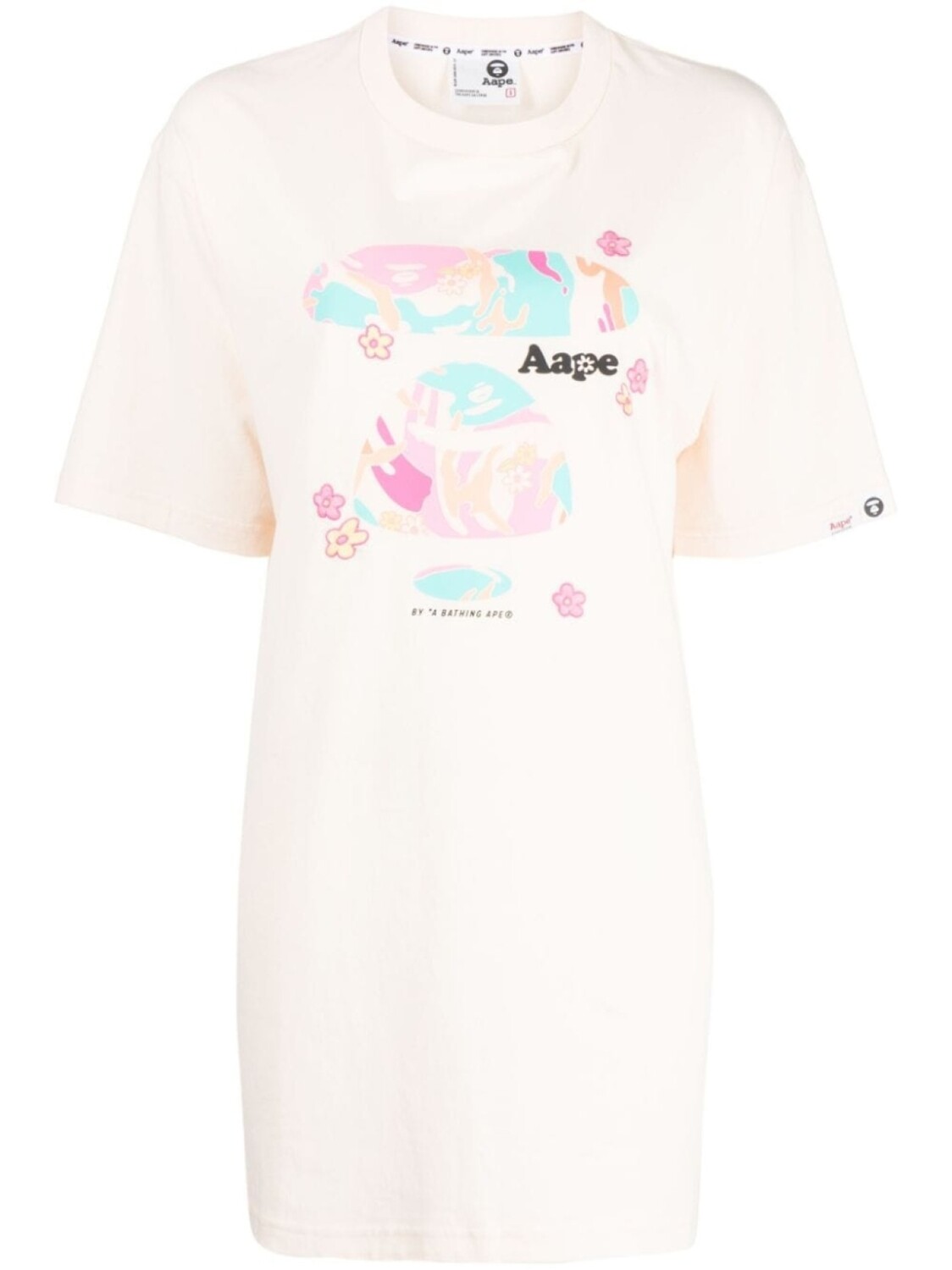 

Футболка с логотипом AAPE BY *A BATHING APE, нейтральный цвет