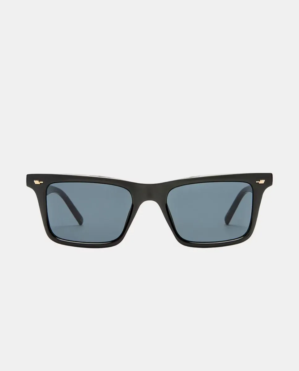 

Мужские солнцезащитные очки квадратной формы с литыми дужками Le Specs, черный