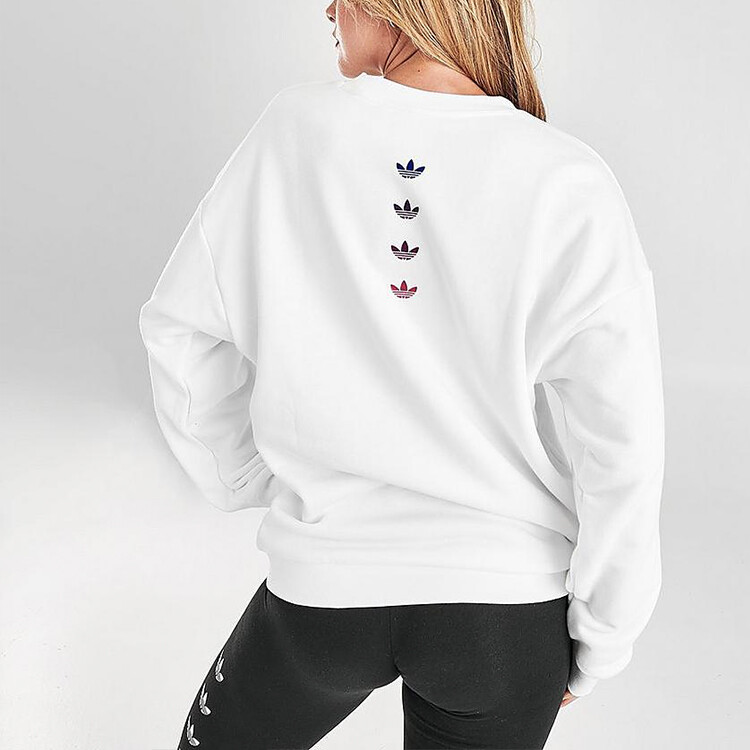 Толстовка женская белая Adidas Originals — фото 3