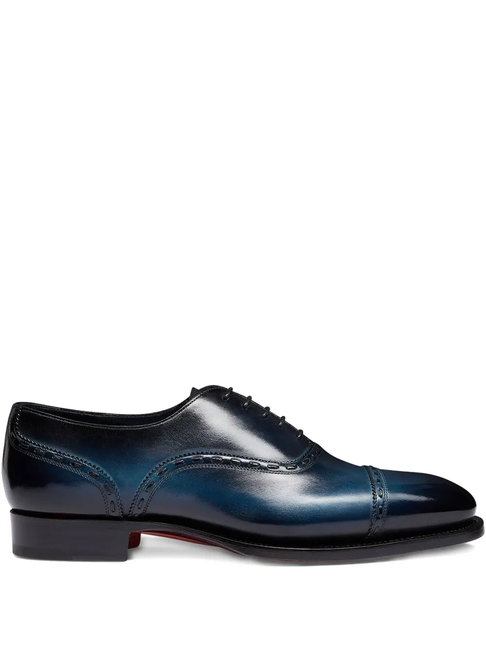 

Кожаные оксфорды на шнуровке Santoni, синий