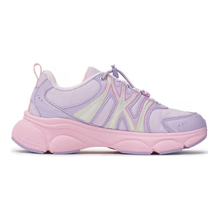 Износостойкие низкие детские повседневные кроссовки Purple Pink Kids' MLB KIDS — фото 2