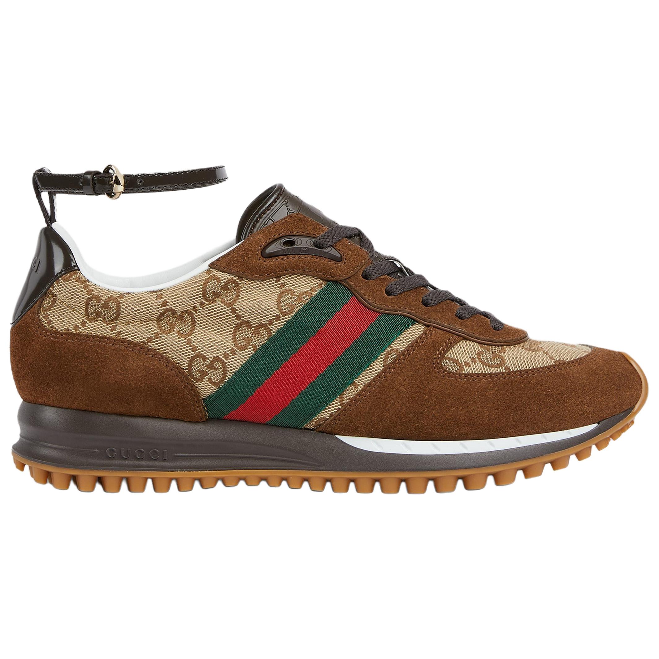 GUCCI Женские повседневные кроссовки Re Motion low top коричневые — фото 3