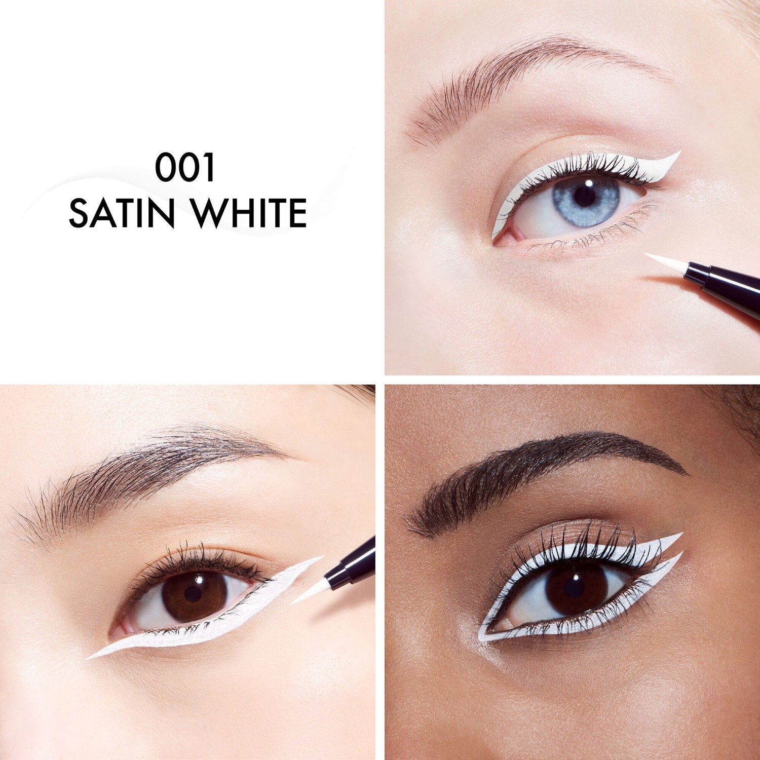 Подводка для глаз diorshow liquid liner Dior, 001 satin white, объем 0.55 мл — фото 2