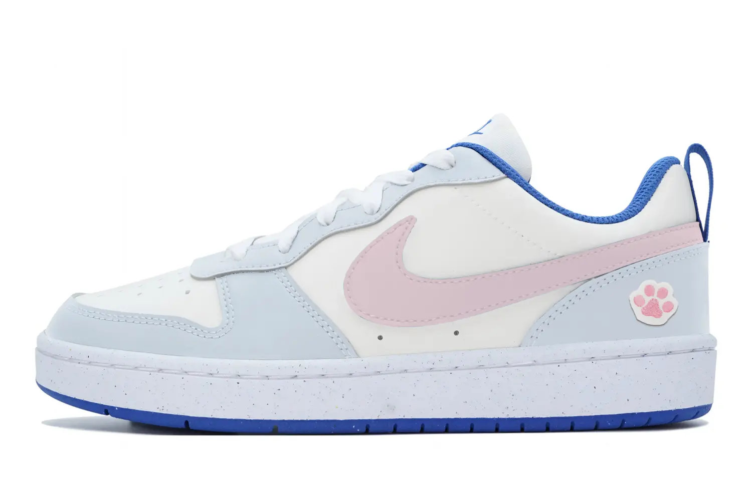 

Детские, подростковые, противоскользящие, износостойкие, низкие кроссовки для скейтбординга Court Borough Nike, синий/розовый