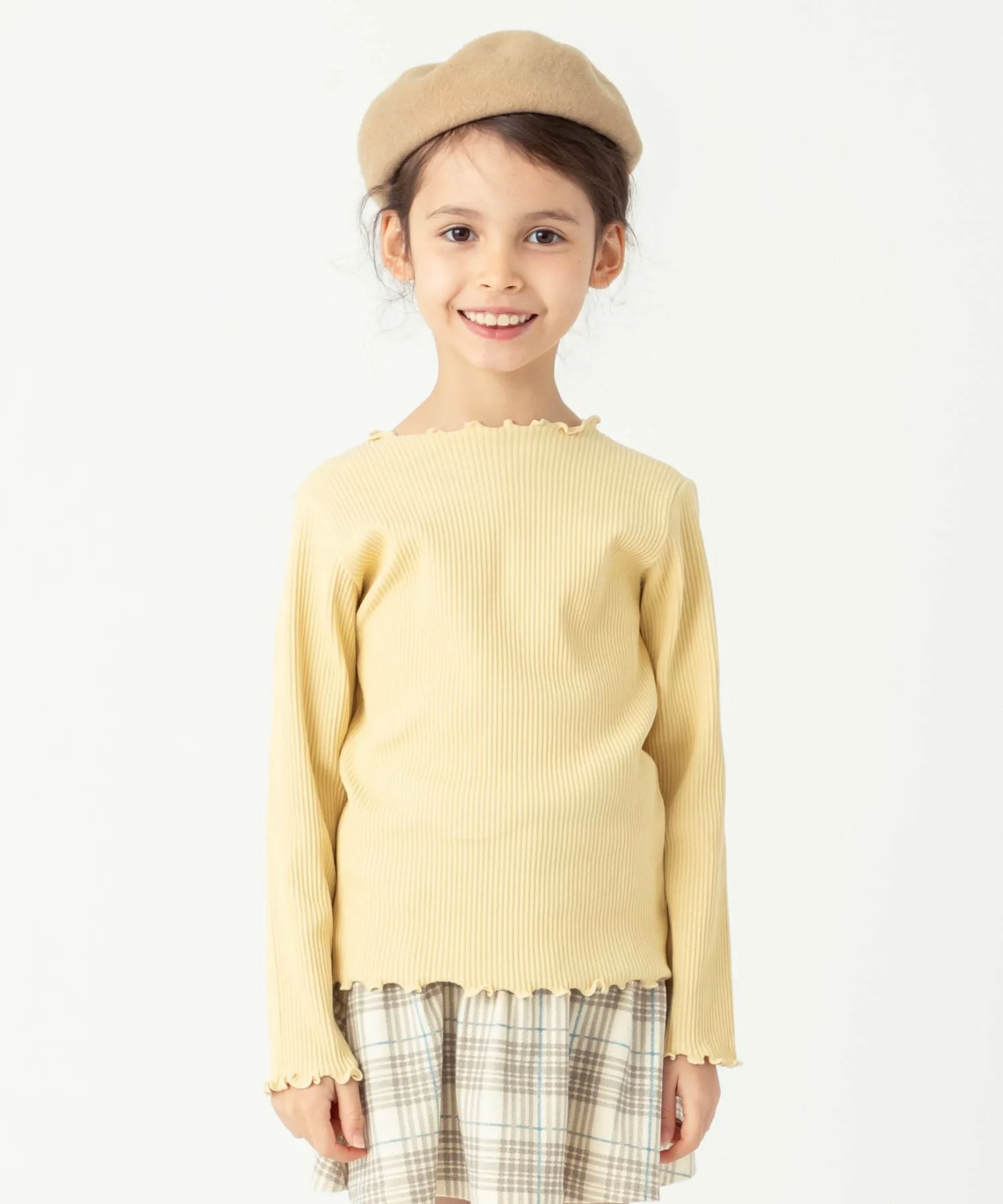 Ребристый топ с круглым вырезом Ever Closet, Honey