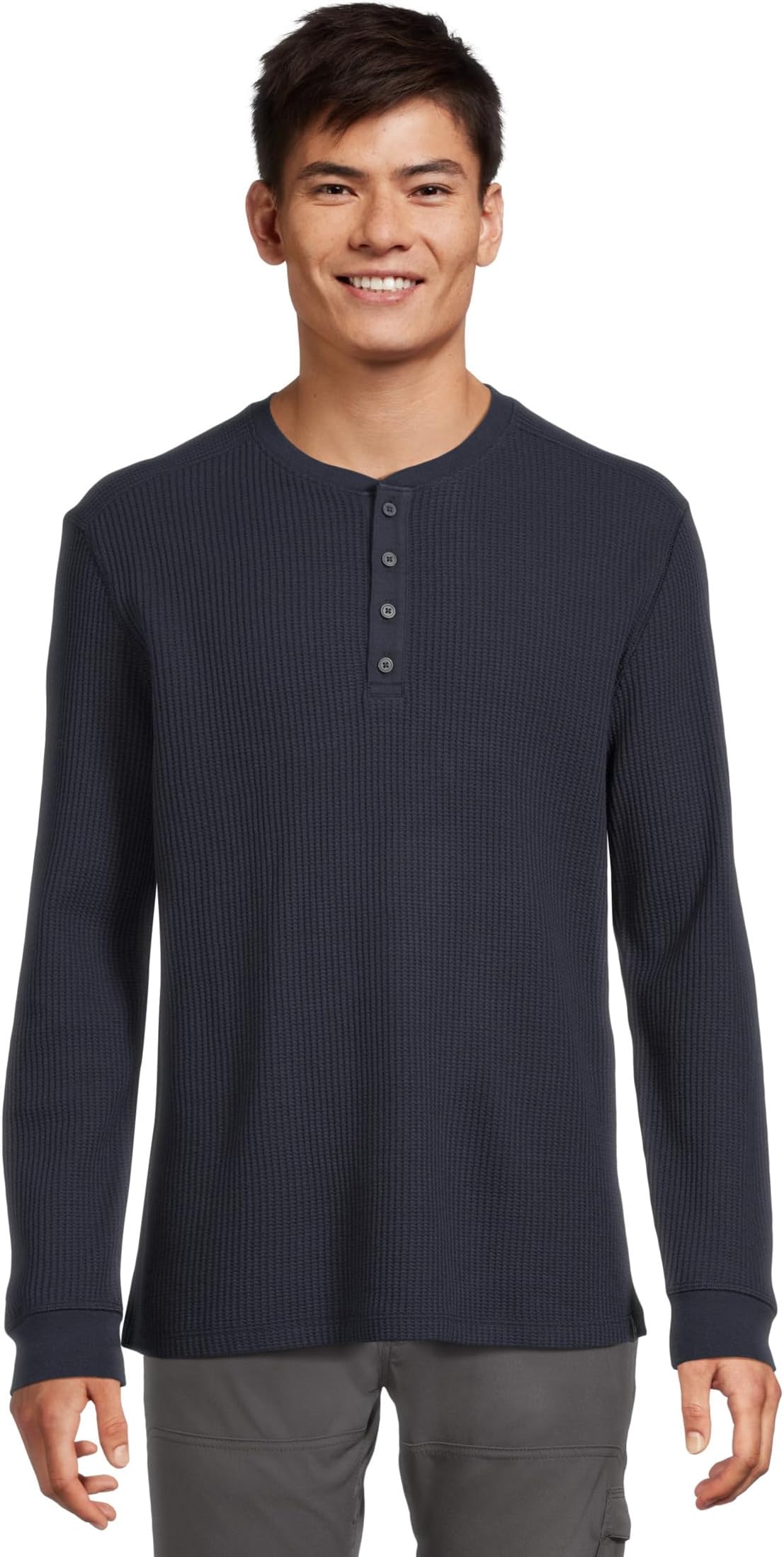 

Мужская вафельная кофта-хенли с длинным рукавом Smartwool, Deep Navy