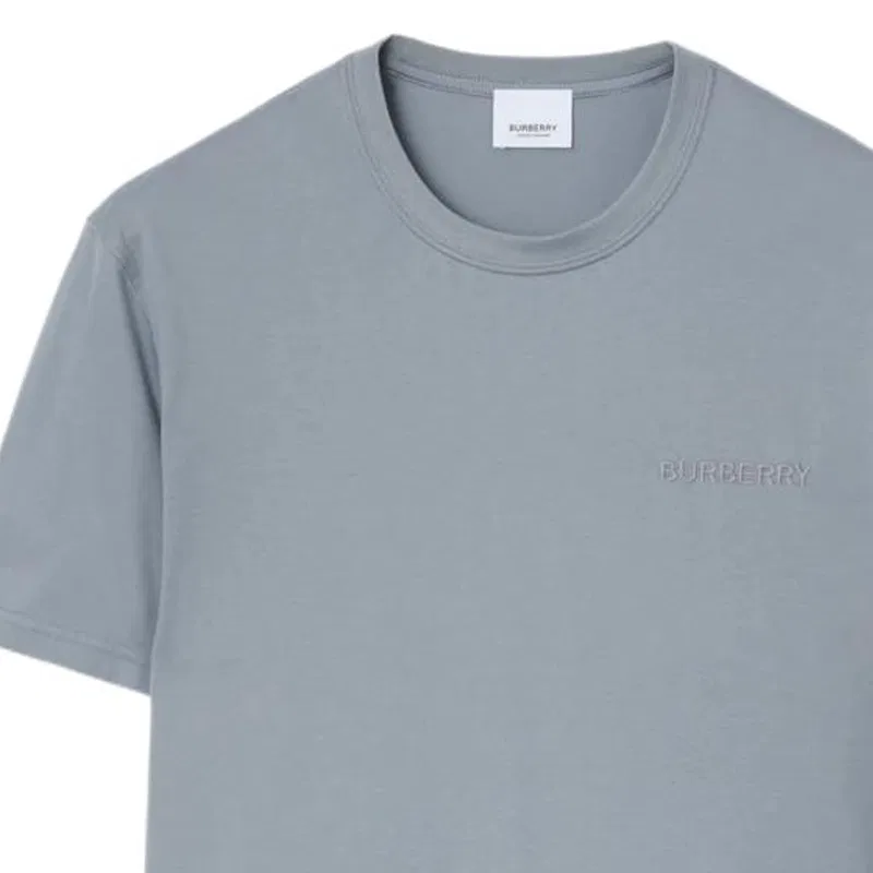 Футболка мужская синяя crew neck moderate straight fit Burberry, Blue — фото 2