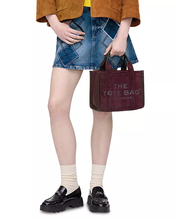 Маленькая замшевая сумка-тоут Marc Jacobs, фиолетовый — фото 3