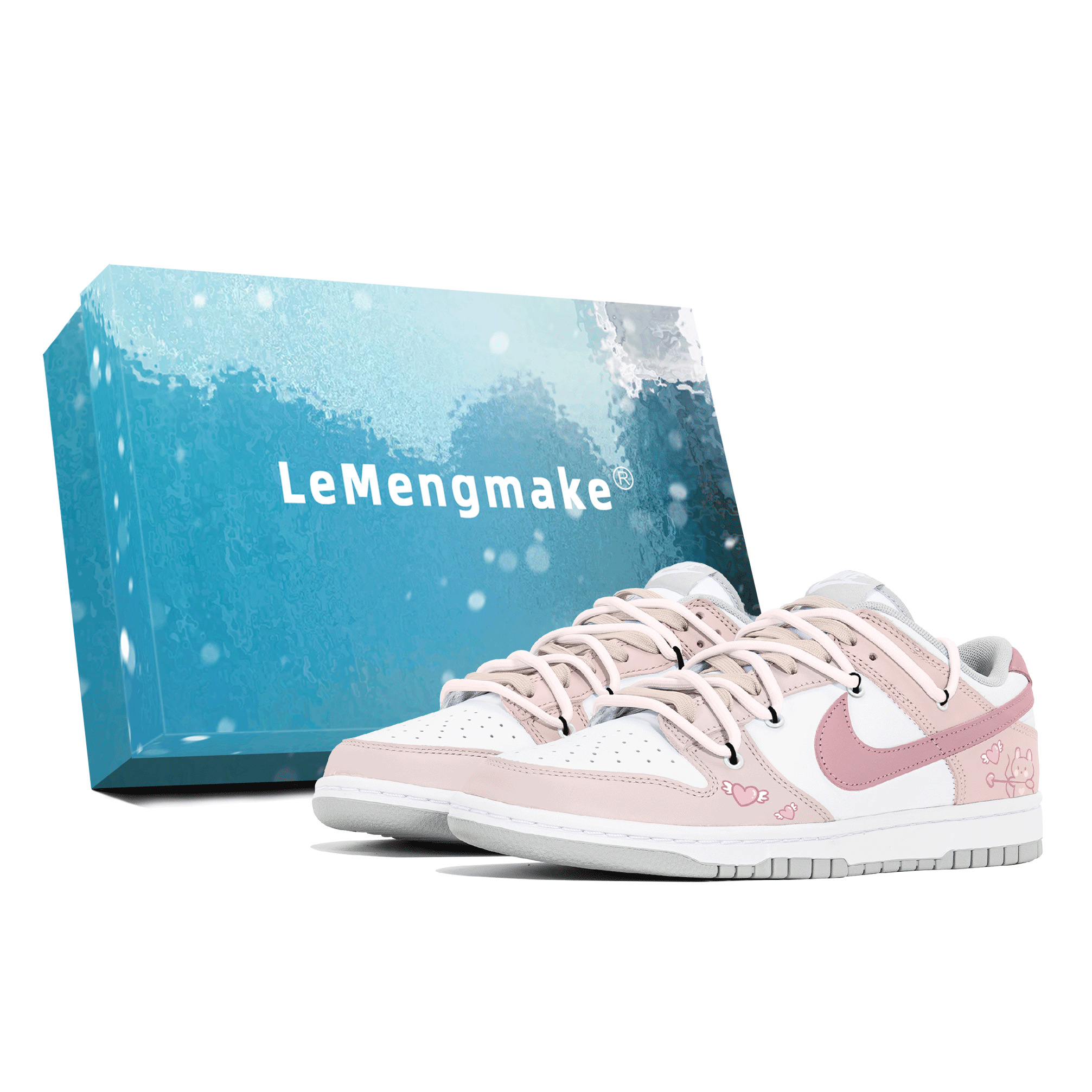 

Nike Кроссовки для скейтбординга Dunk Joy Lemon, износостойкие, розовые, мужские